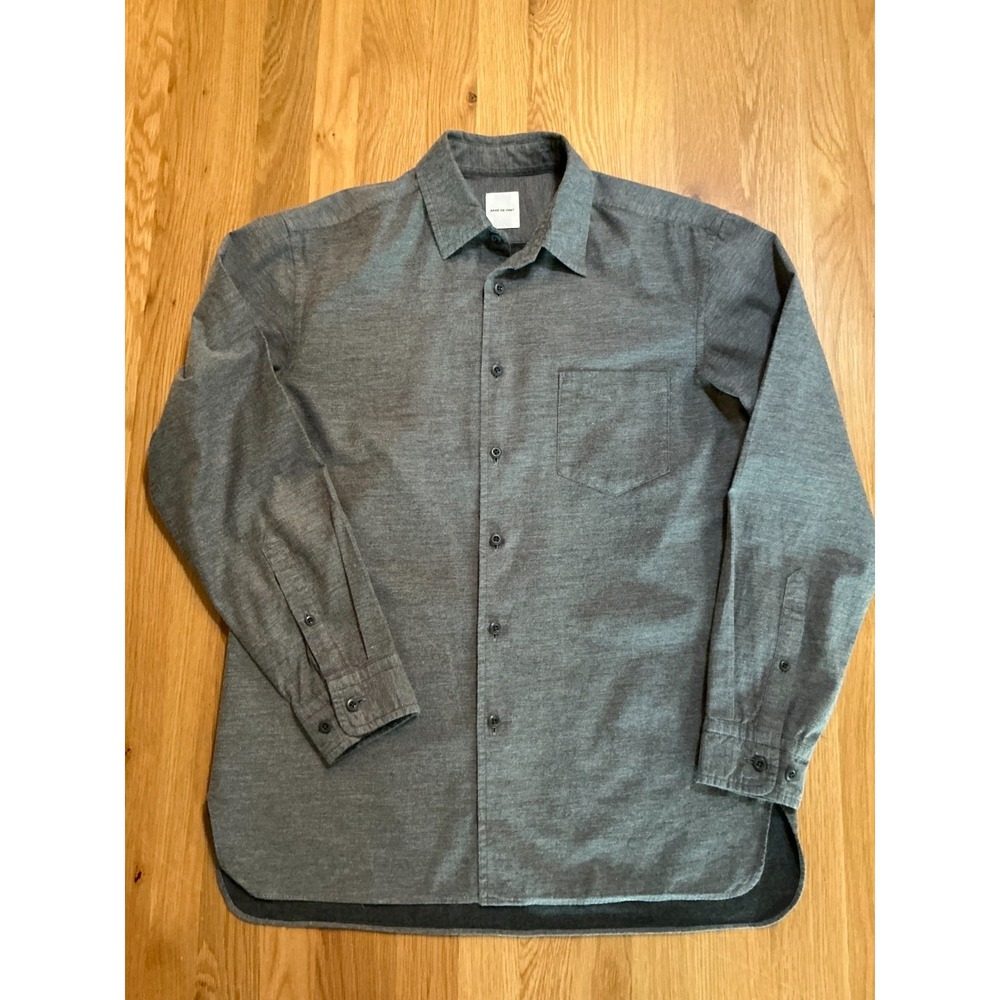 Sage De Cret Heather Gray Cotton Gauze Button Down Shirt Made In Japan Mens S